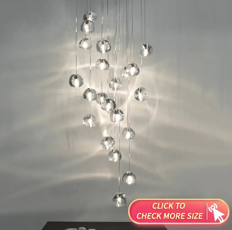 Single-Light Crystal Pendant Light for Bedroom, Living, Kitchen