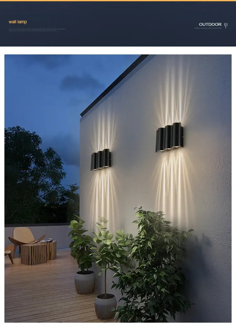 Waterproof Outdoor Simple Wall Sconce Light for Garden, Porch