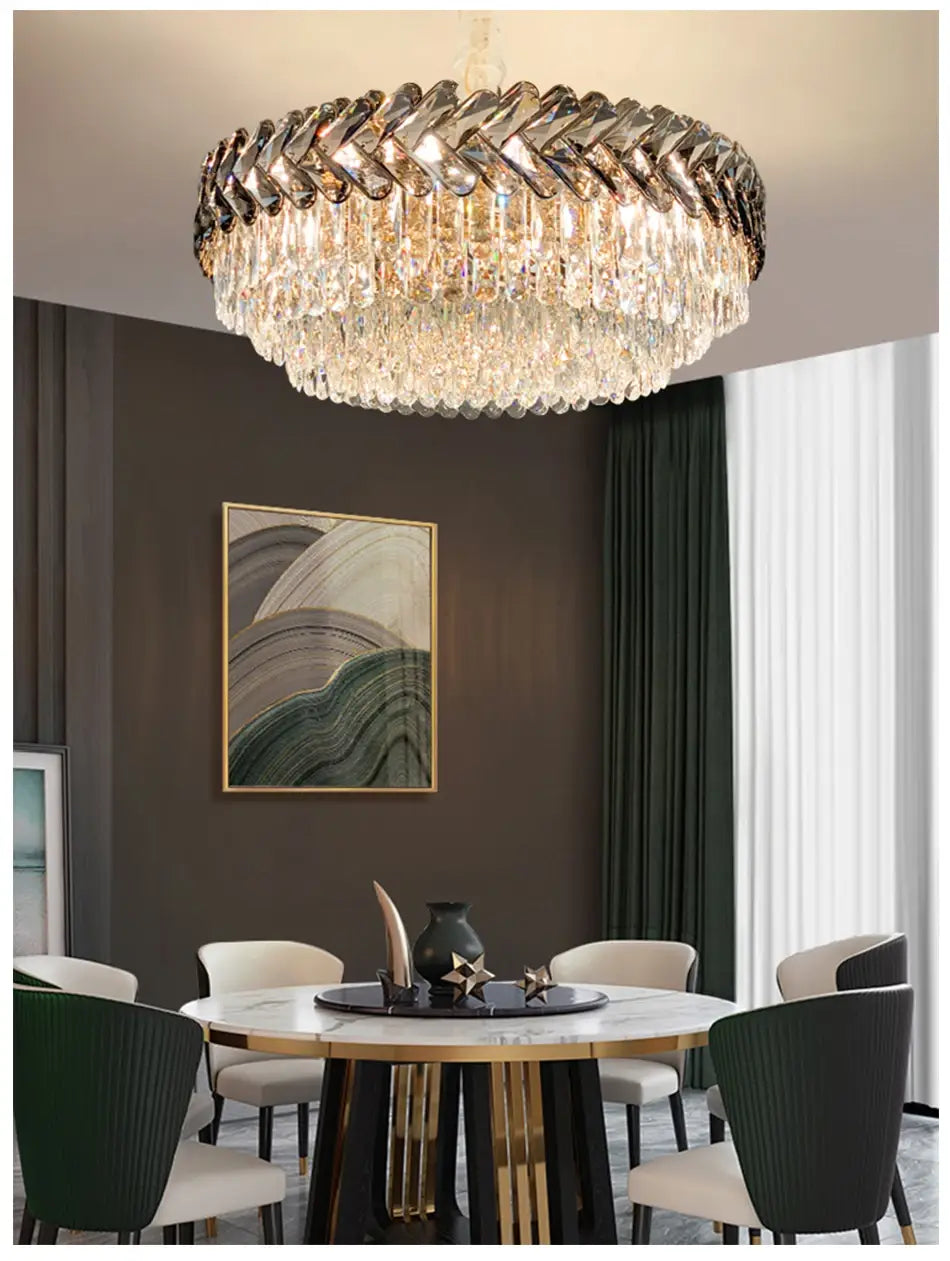 Luxury Large Round Chandelier for Living, Dining, Bedroom