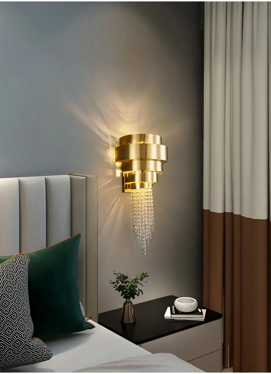 Luxury Creative Crystal Wall Sconce for Bedside, Bedroom, Living