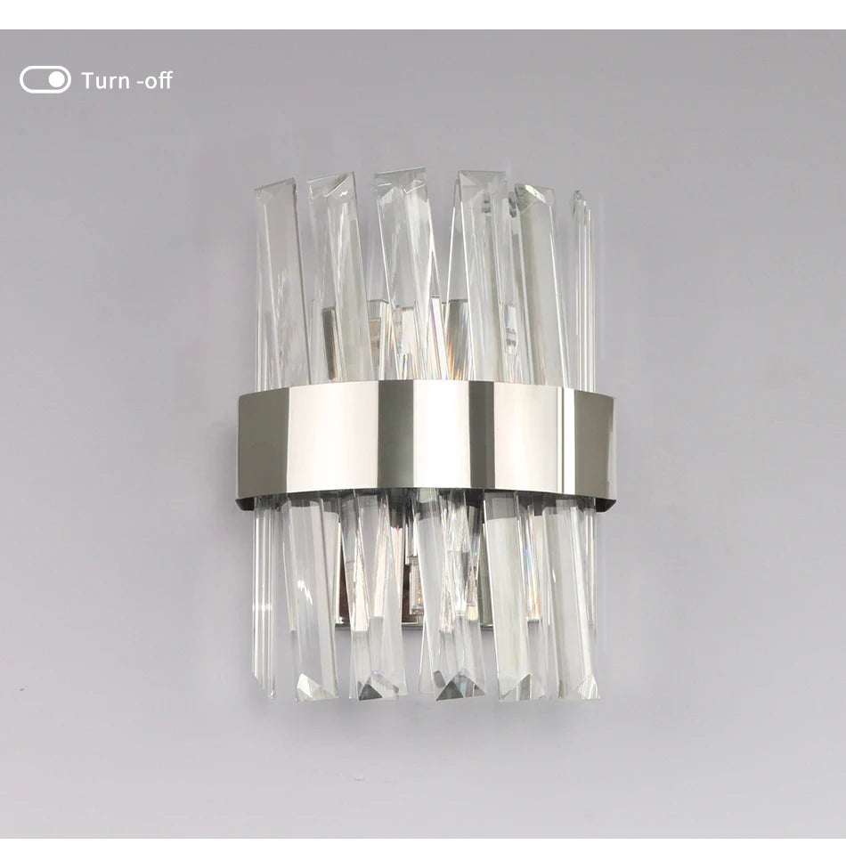 Luxuriöse moderne Wandleuchte aus Kristall für Nachttisch, Schlafzimmer, Flur