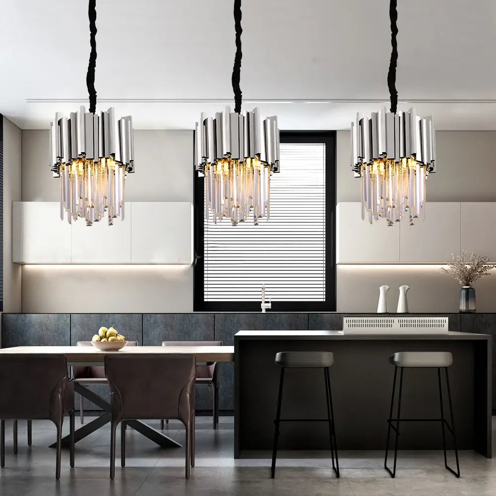 Luxury Modern Hanging Crystal Chandelier for Dining, Kitchen, Bar