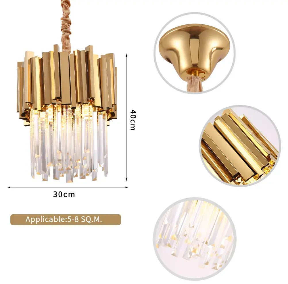 Luxury Modern Hanging Crystal Chandelier for Dining, Kitchen, Bar