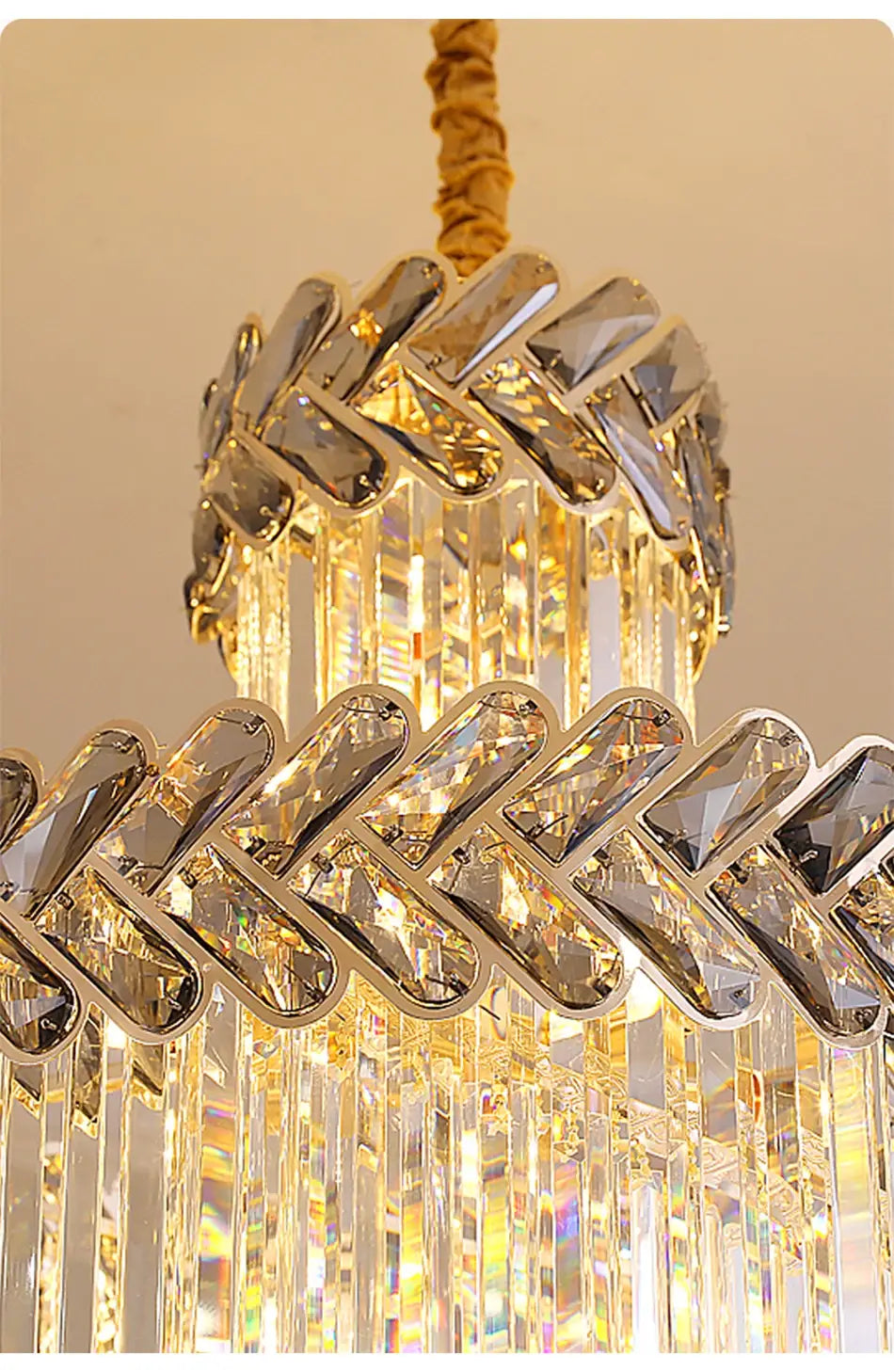 Luxury Long Spira Crystal Chandelier for Staircase, Hall, Living