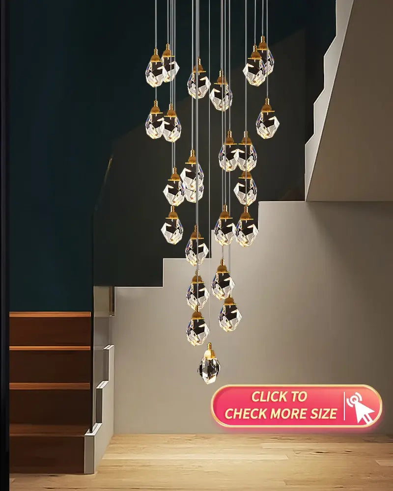 Single-Light Crystal Pendant Light for Bedroom, Living, Kitchen