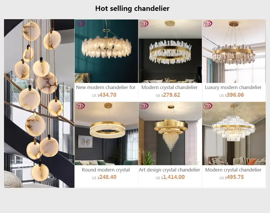 Modern Crystal Gold Rectangle Chandelier for Dining, Kitchen