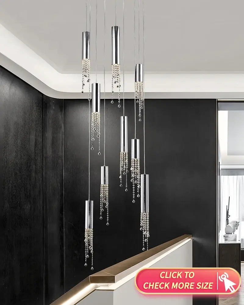 Single-Light Crystal Pendant Light for Bedroom, Living, Kitchen