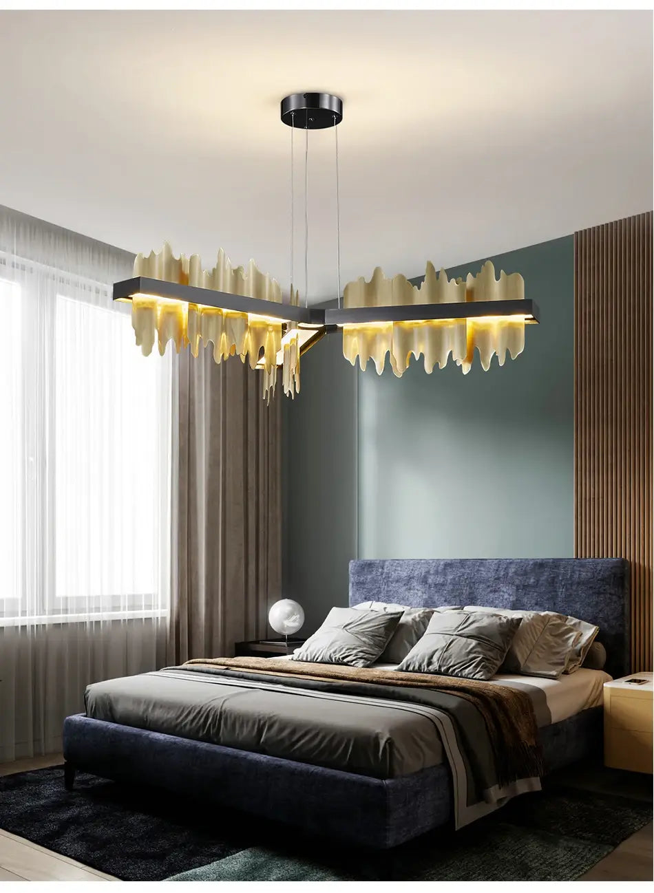 Luxury Hanging Rectangle Chandelier for Living, Bedroom, Dining