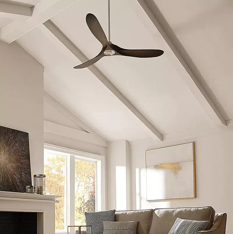 Large Industrial Wooden Ceiling Fan Without Light for Bedroom,Living