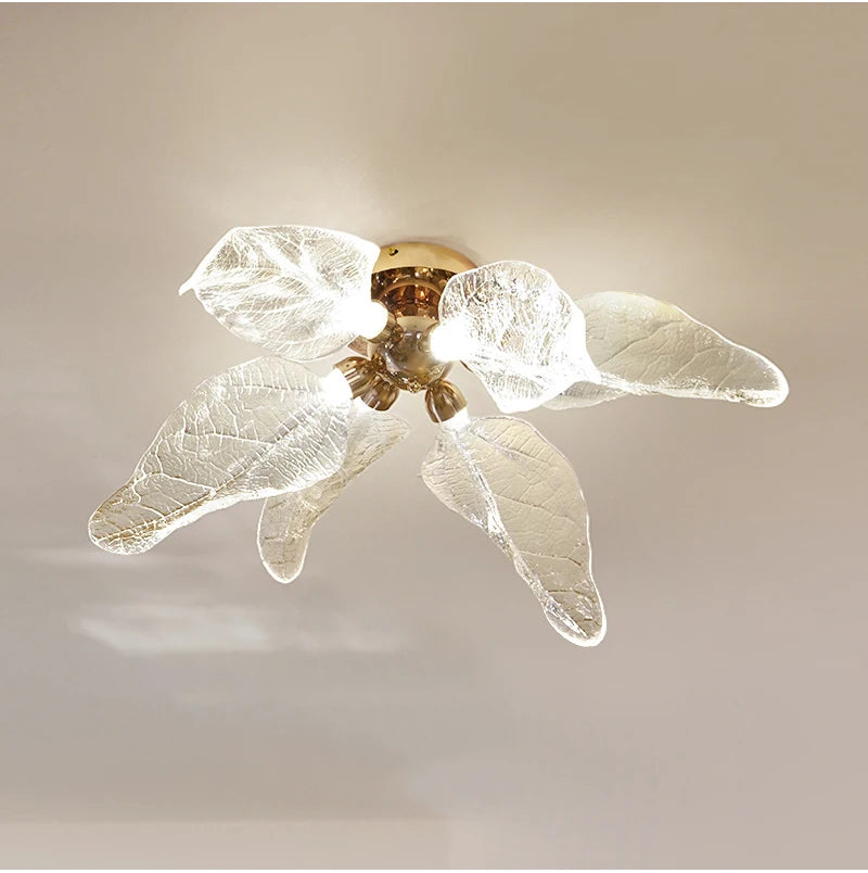 Leaf Ceiling Chandelier: Luxury Lighting for Living, Bedroom