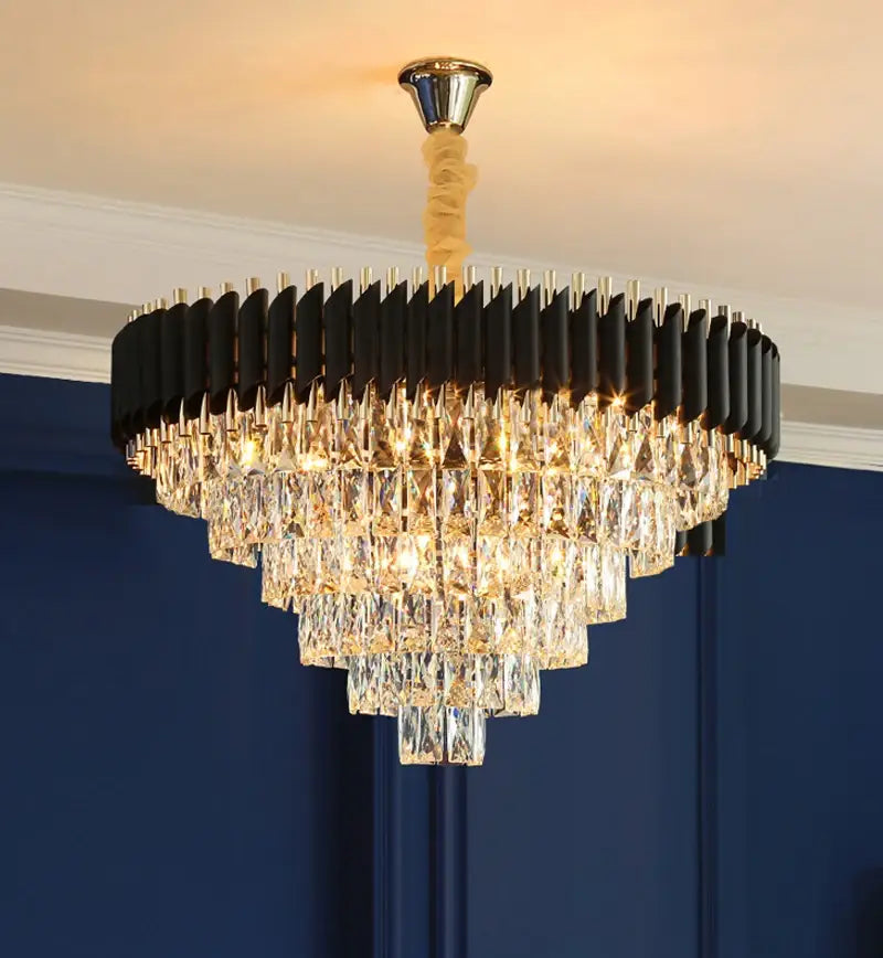 Luxury Crystal Round Chandelier for Living, Dining, Bedroom