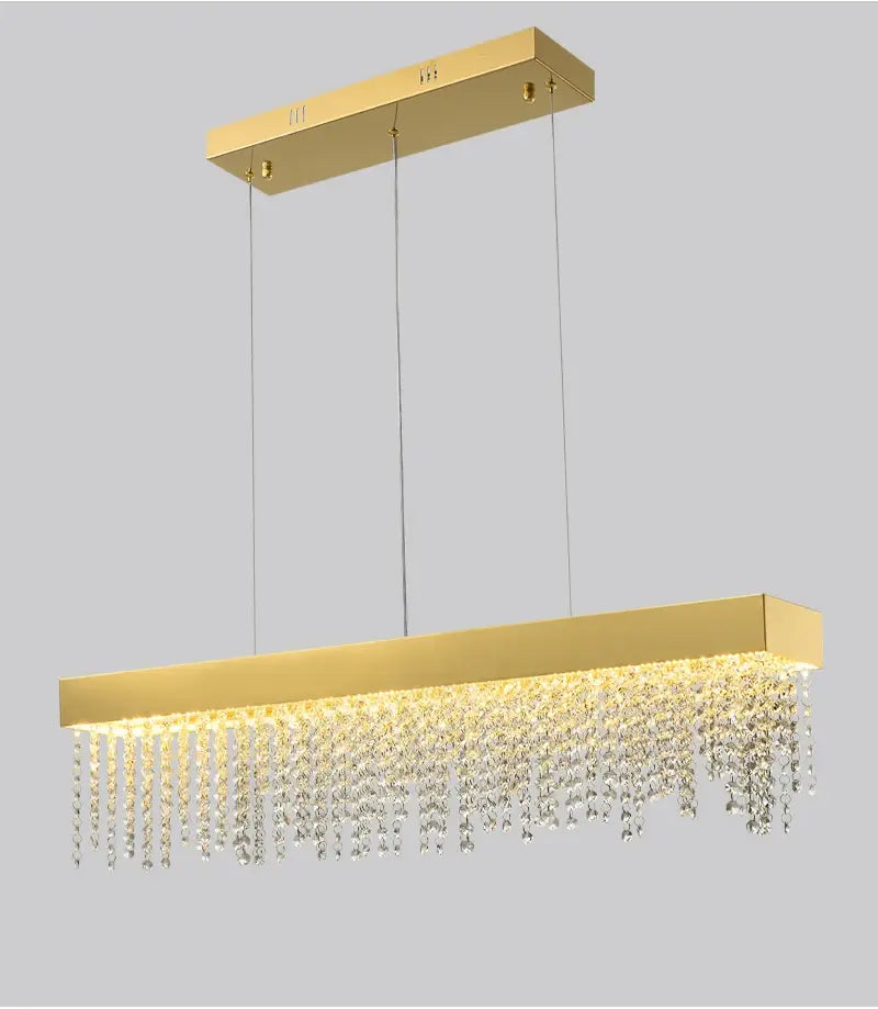 Luxury Rectangle Crystal Chandelier for Dining, Kitchen, Bar