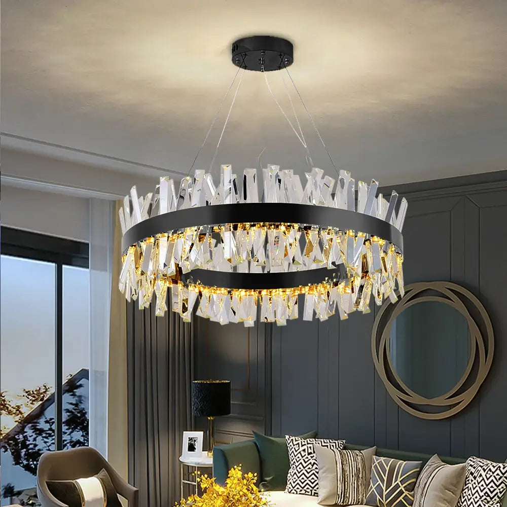 Luxury Modern Hanging Round Chandelier for Living, Bedroom