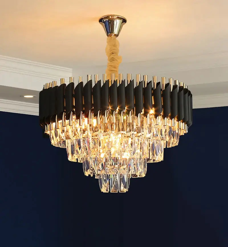 Luxury Crystal Round Chandelier for Living, Dining, Bedroom