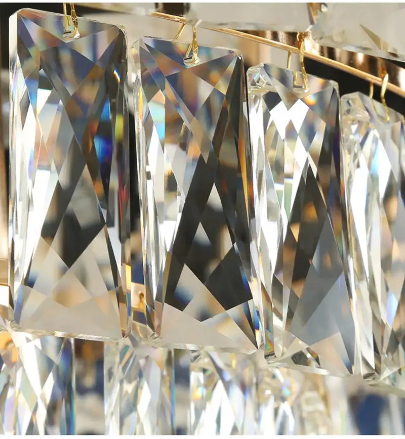 Luxuriöser runder Kristall-Kronleuchter für Wohnen, Esszimmer, Schlafzimmer