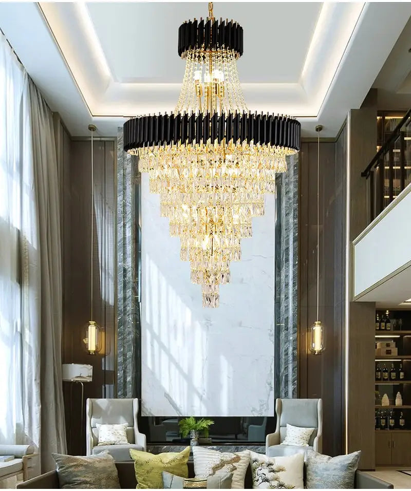 Luxury Large Crystal Chandelier for Staircase, Living, Hallway