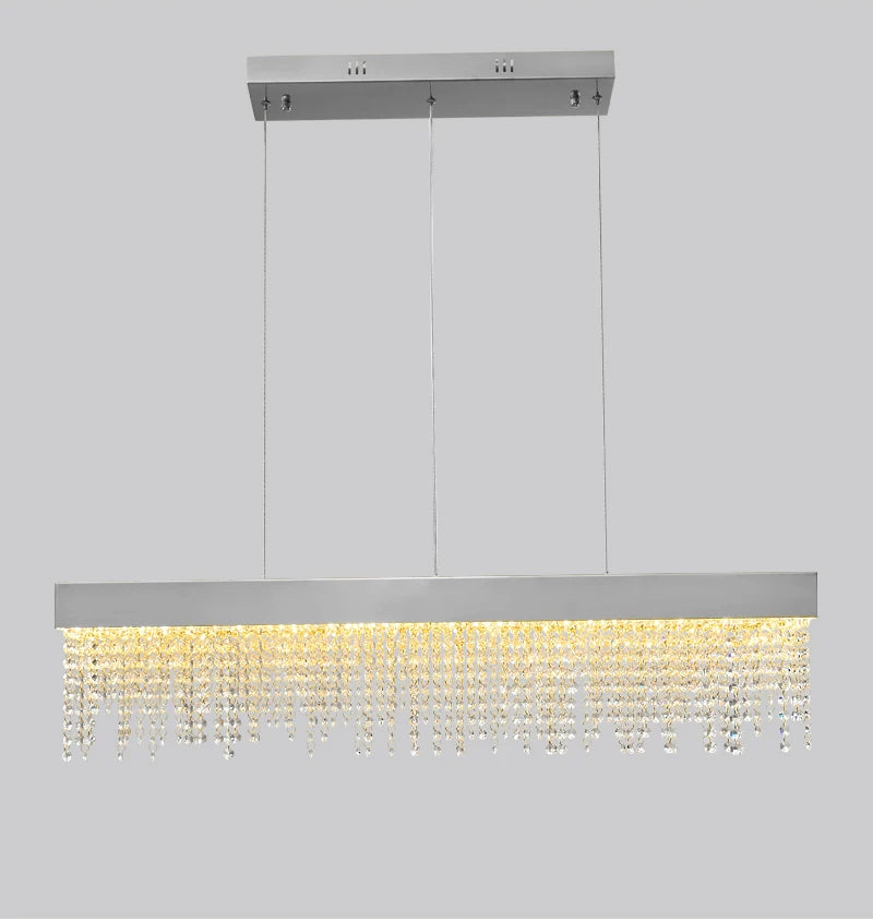 Luxury Rectangle Crystal Chandelier for Dining, Kitchen, Bar