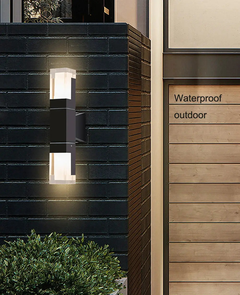 Minimalistische wasserdichte LED-Wandleuchte für den Außenbereich für die Gartenstraße