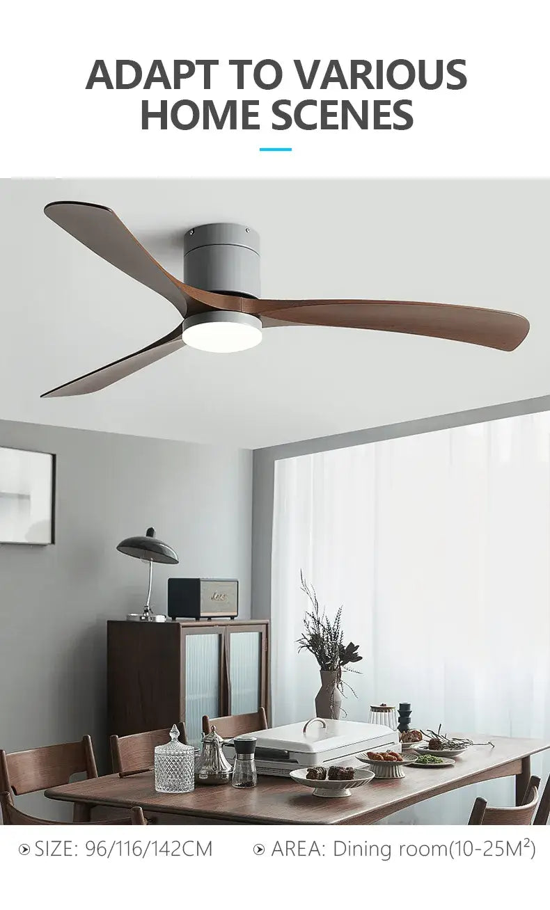 Low Floor DC Motor Ceiling Fan with Light for Bedroom,Restaurant