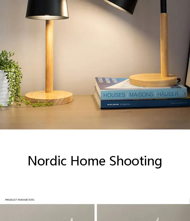 Nordische Tischlampe aus Elchgeweihholz für Arbeitszimmer, Wohnzimmer, Schlafzimmer