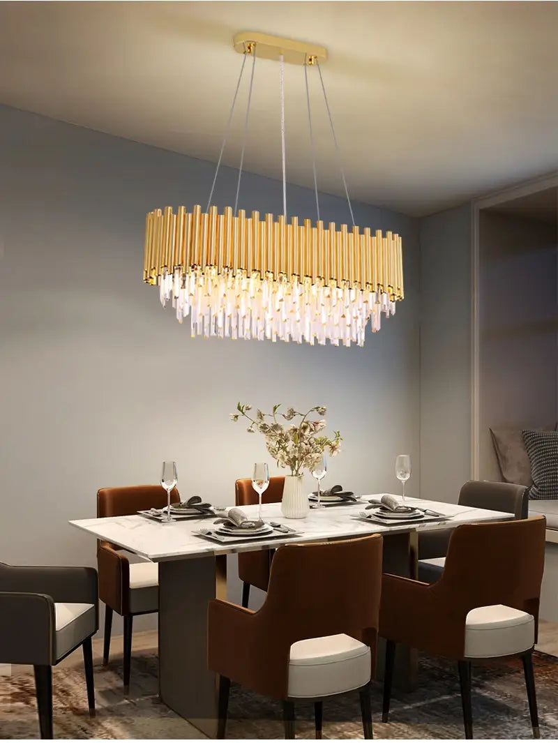 Modern Gold Hanging Chandelier for Living, Dining, kitchen