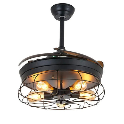 3 - Bladed Farmhouse Retractable Chandelier Ceiling Fan - Lighting > lights Fans