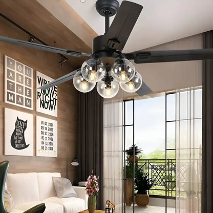 42 Inch 5 Lights Nordic Ceiling Fan Light with Remote - Lighting > lights Fans