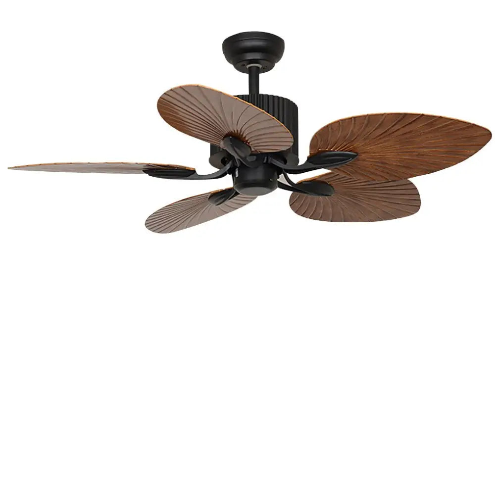 52’’ Leaf Shaped Blades Rustic Inverter Ceiling Fan Light - Lighting > lights Fans