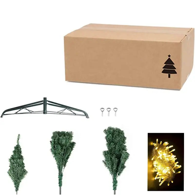 Artificial PVC Prelit Christmas Tree - Home & Garden > Decor Seasonal Holiday Decorations