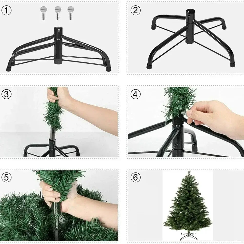 Artificial PVC Prelit Christmas Tree - Home & Garden > Decor Seasonal Holiday Decorations