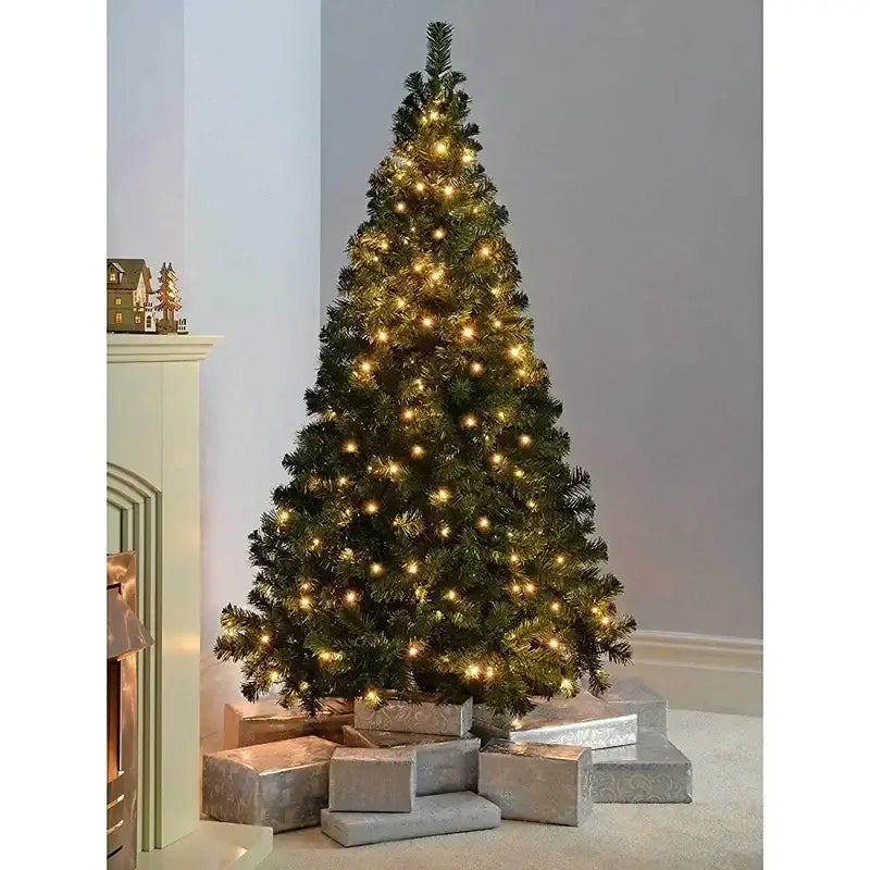 Artificial PVC Prelit Christmas Tree - Home & Garden > Decor Seasonal Holiday Decorations