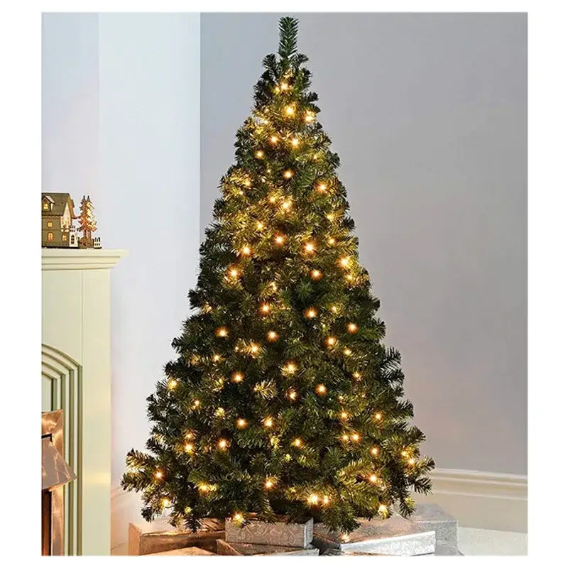 Artificial PVC Prelit Christmas Tree - Home & Garden > Decor Seasonal Holiday Decorations