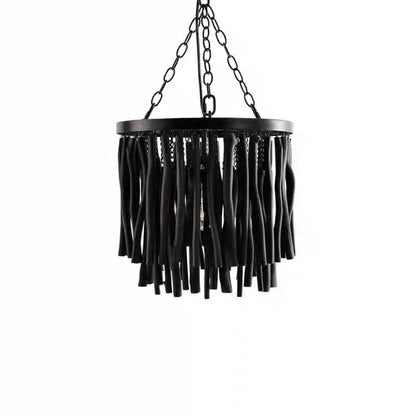 Bohemian Tilda Loft Hanging Wood Chandelier