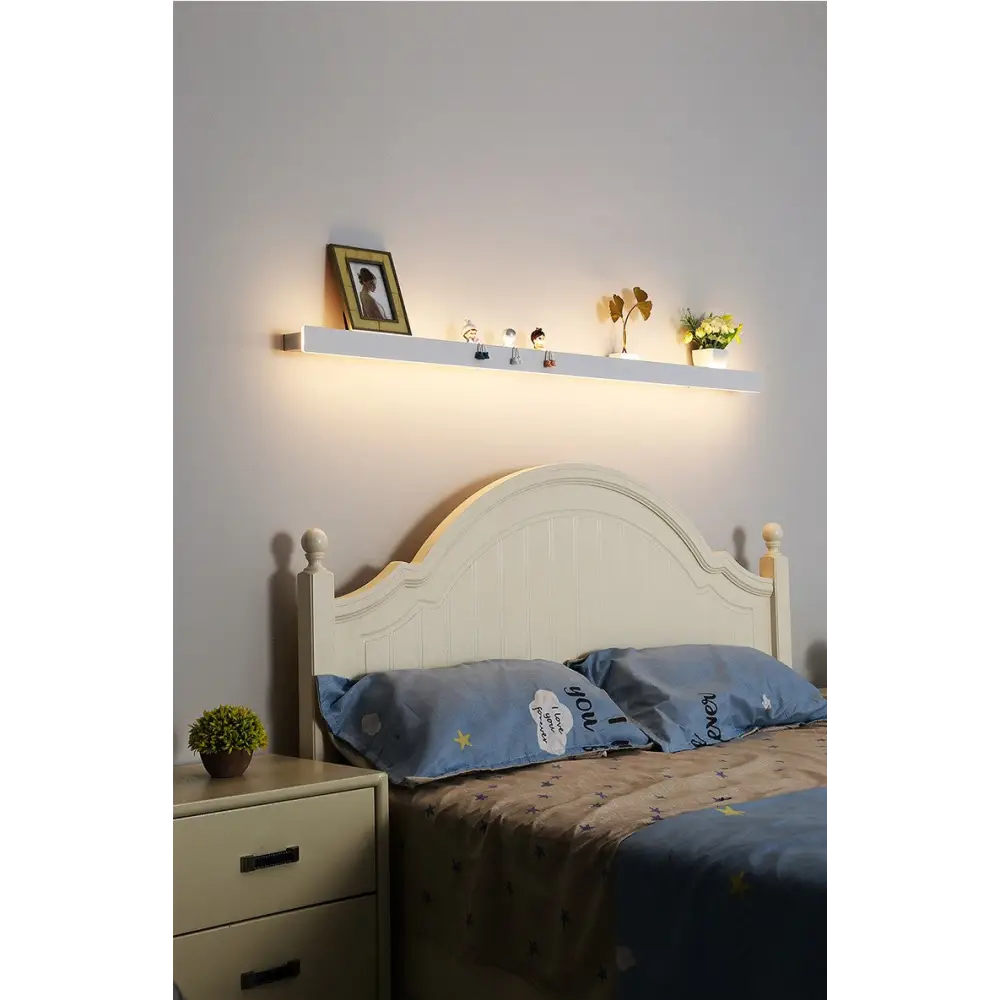 Bookshelf-Shaped LED Wall Lamp for Living Bedroom - White / L47.2’ / L120.0cm