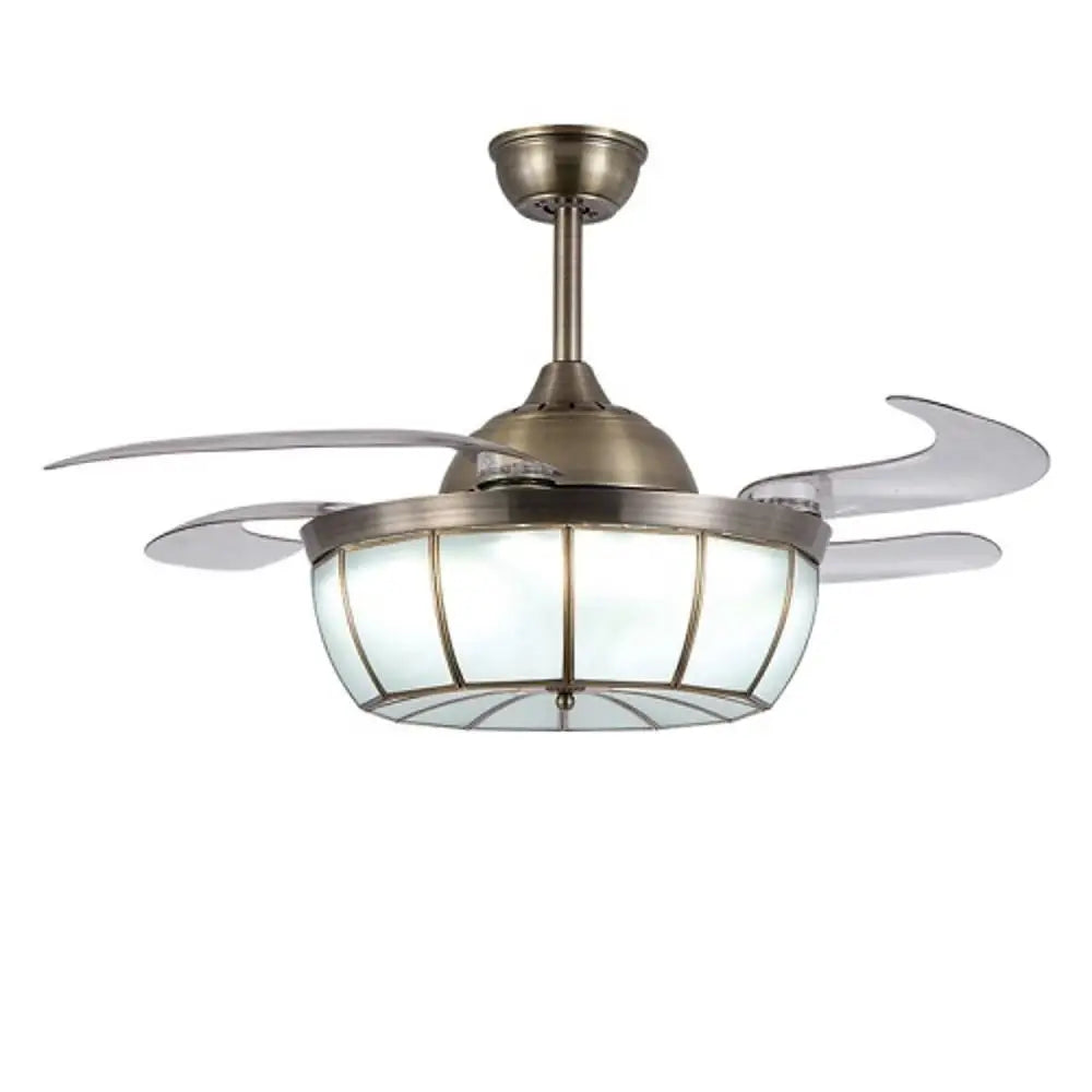 Bronze Motor Farmhouse Retractable Ceiling Fan with Light - Lighting > lights Fans
