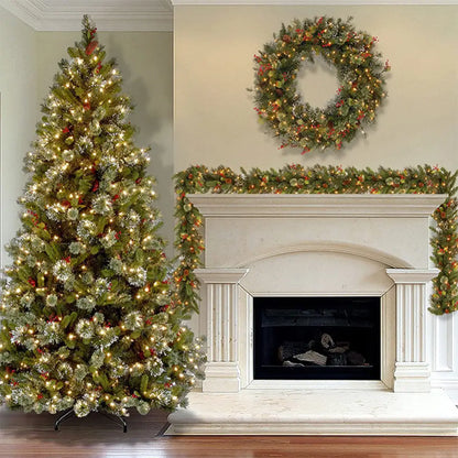 Christmas Garlands with Pinecones and Red Berries - Home & Garden > Decor Seasonal