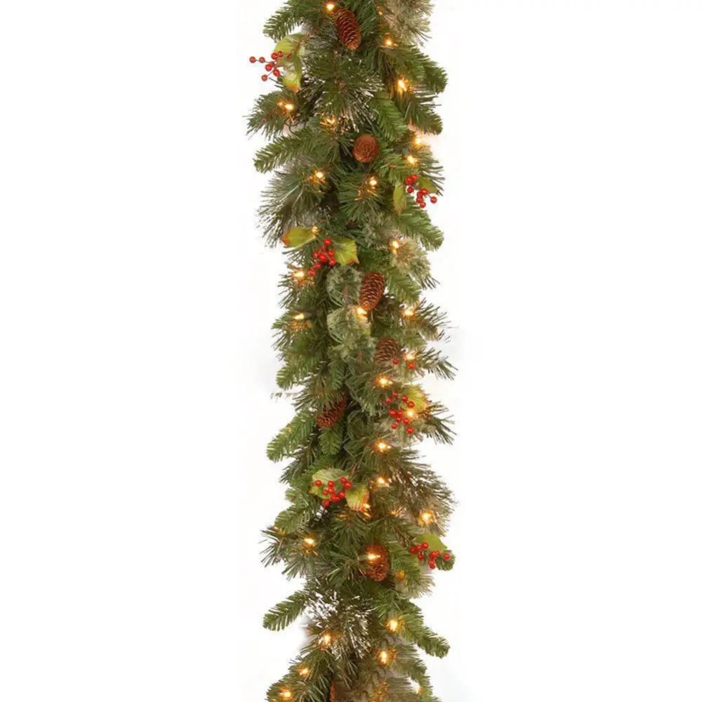 Christmas Garlands with Pinecones and Red Berries - Home & Garden > Decor Seasonal