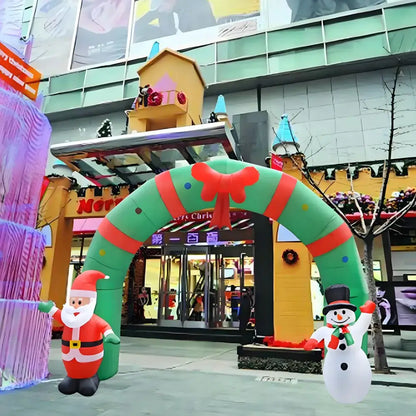 Christmas Inflatable Arch with Santa Claus and Snowman - Home & Garden > Decor Seasonal