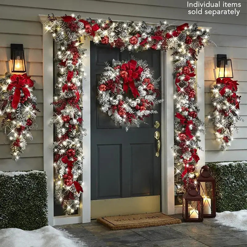 Christmas Wreath Rattan Set - Home & Garden > Decor Seasonal Holiday Decorations