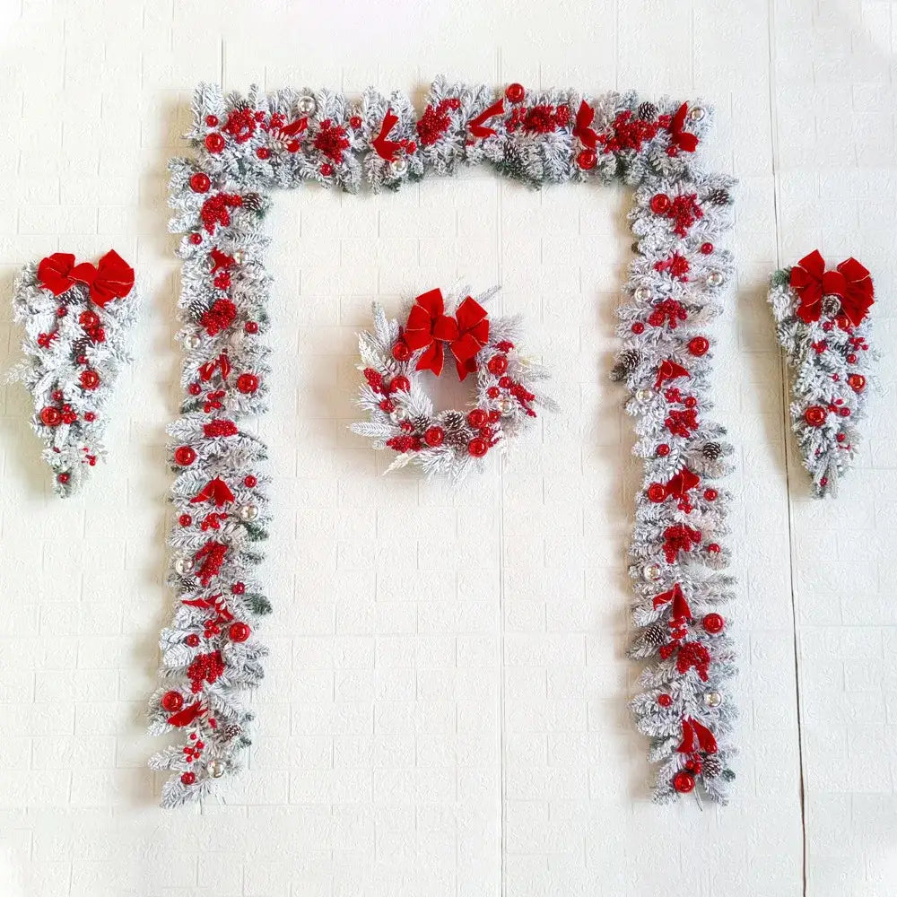 Christmas Wreath Rattan Set - Home & Garden > Decor Seasonal Holiday Decorations