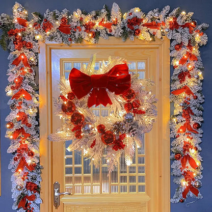 Christmas Wreath Rattan Set - Home & Garden > Decor Seasonal Holiday Decorations