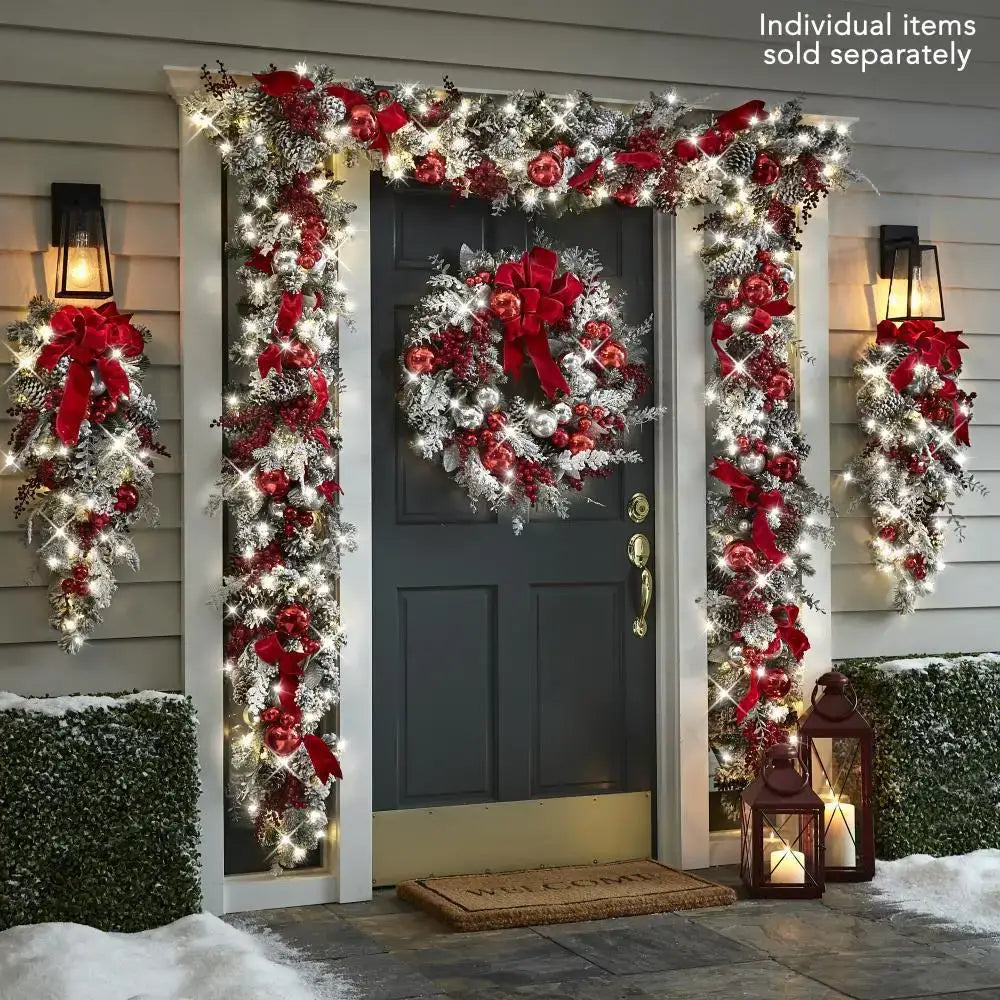 Christmas Wreath Rattan Set - Home & Garden > Decor Seasonal Holiday Decorations