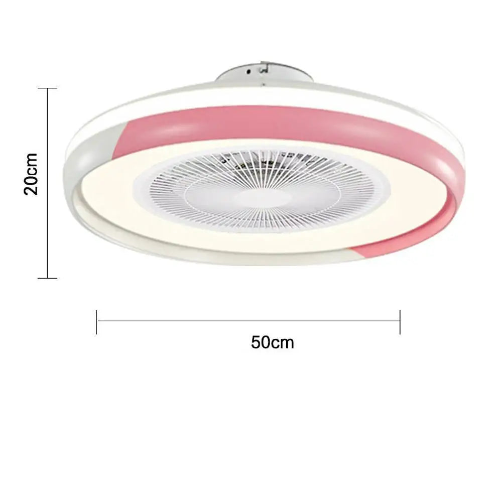 Circular Bladeless Ceiling Fan with Light and Remote - Lighting > lights Fans