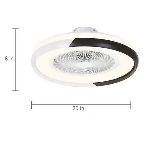 Circular Bladeless Ceiling Fan with Light and Remote - Lighting > lights Fans