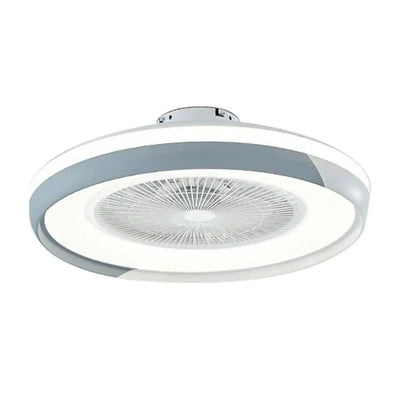 Circular Bladeless Ceiling Fan with Light and Remote - Gray Lighting > lights Fans