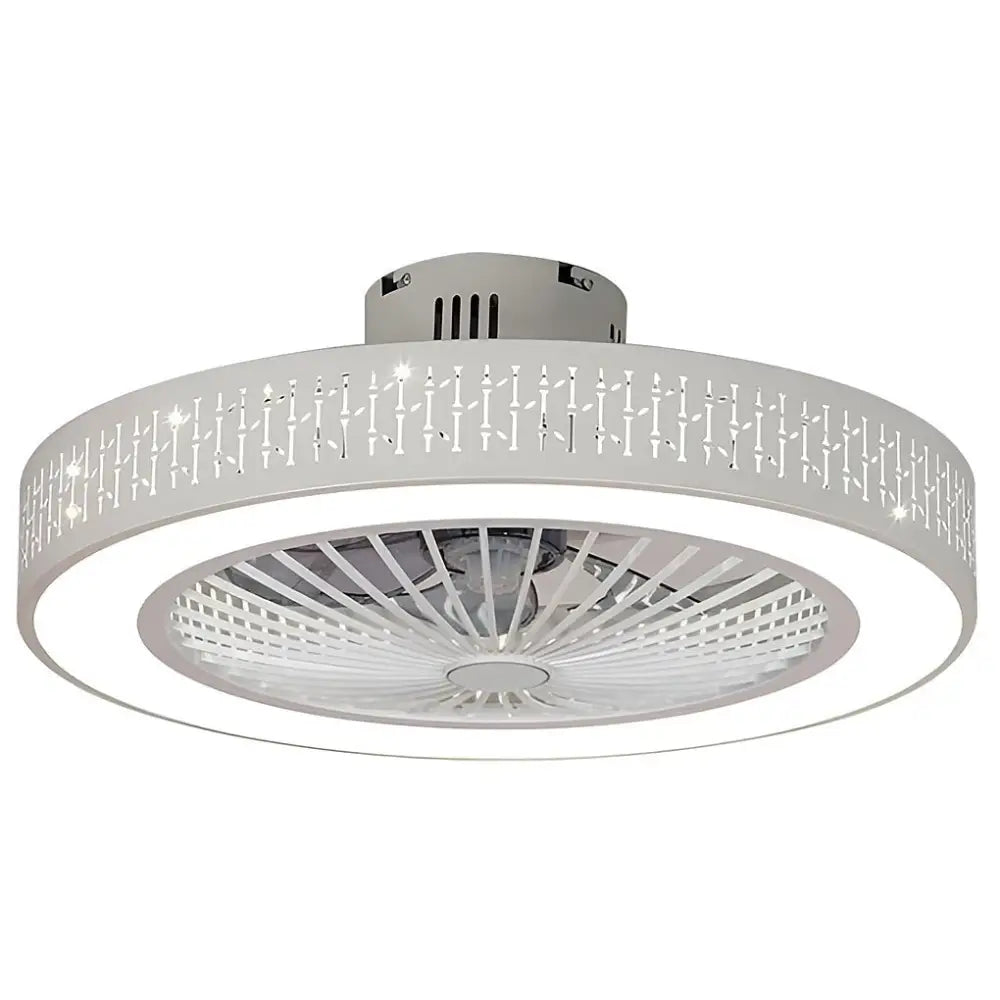 Creative Circular Bladeless Ceiling Fan Light Chandelier - Lighting > lights Fans