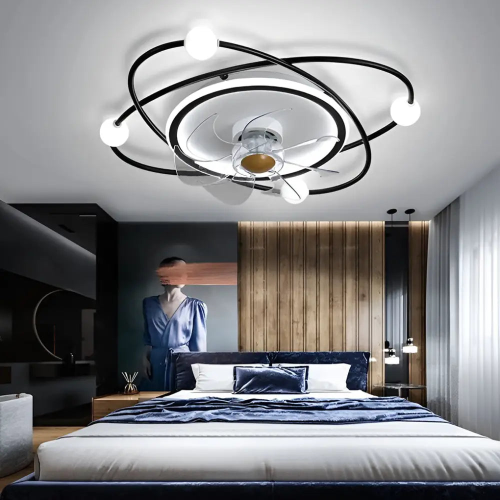 Creative Intelligent Mute LED Nordic Ceiling Fan Light - Lighting > lights Fans