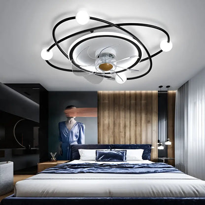 Creative Intelligent Mute LED Nordic Ceiling Fan Light - Lighting > lights Fans