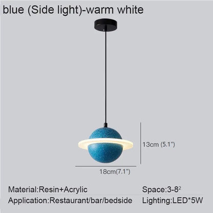 Creative Planet Industrial LED Hanging Pendant Light - Blue / Cold light - Lighting