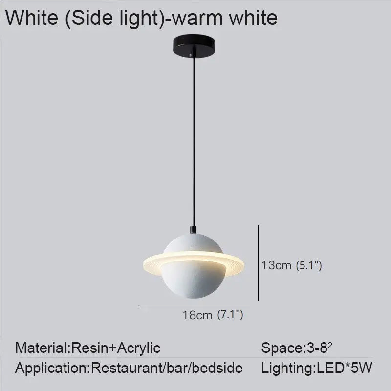 Creative Planet Industrial LED Hanging Pendant Light - White / Cold light - Lighting